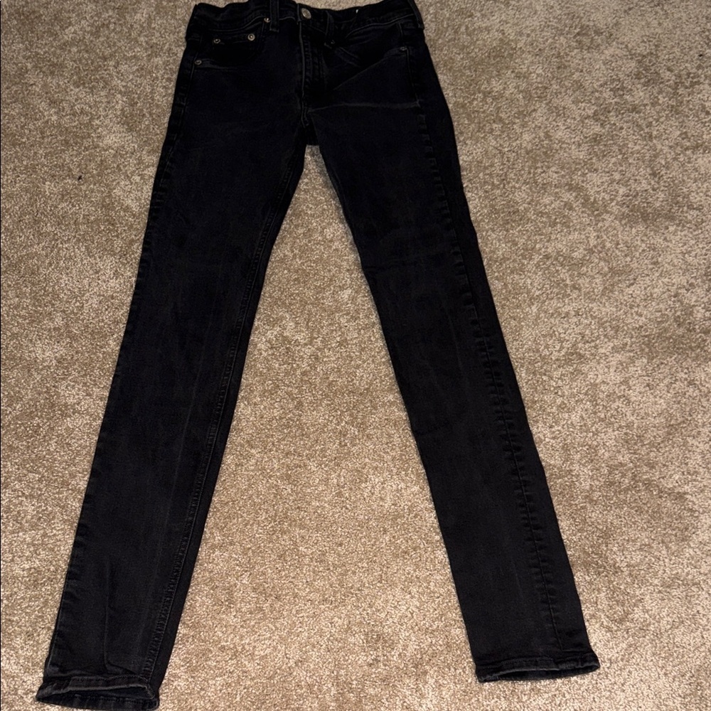 Rag & Bone High Rise Skinny Black Denim Jeans - Size 27. B3